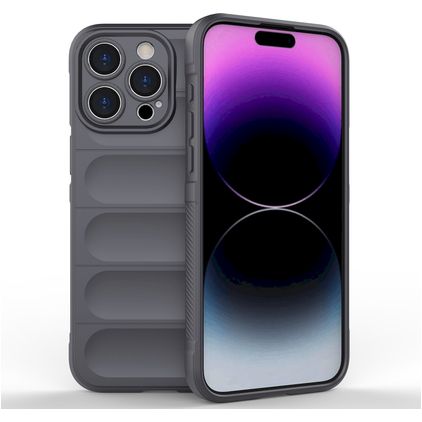 Mobigear Bumpy iPhone 15 Pro Max Fleksibel TPU Bagsidecover - Koksgrå