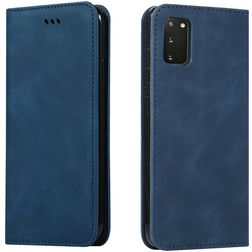 Mobigear Retro Slim Samsung Galaxy S20 Pungetui med Seddelrum - Blå
