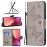 Mobigear Butterfly Xiaomi 12 Knížkové pouzdro Peněženka - Šedá
