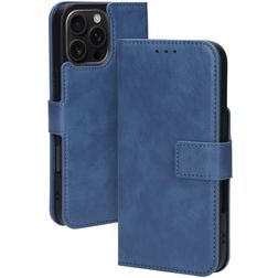 Mobiparts Classic Wallet MagSafe iPhone 16 Pro Max Cover a libro portafoglio - Steel Blue