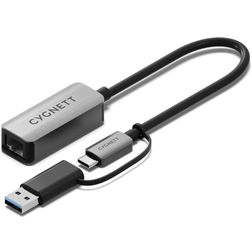 Cygnett Unite Adapter USB-A / USB-C do Ethernet 0,15 m - Srebrny