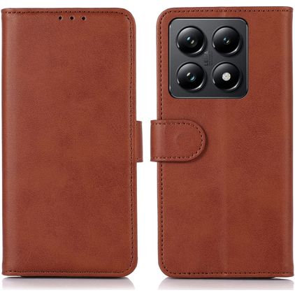 Mobigear Wallet Xiaomi 14T Funda tipo libro Cartera - Marrón