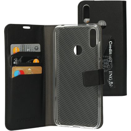 Mobiparts Classic Wallet Huawei Y7 (2019) Capa livro Carteira - Preto