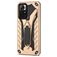 Mobigear Armor Stand POCO M4 Pro 5G Plástico rígido Capa traseira Antichoque com suporte - Dourado