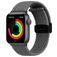 Mobigear Braided Mag Nailon Apple Watch Ranneke Magneettilukko - 49/46/45/44 mm - Harmaa