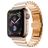 Mobigear Madrid Rustfrit stål Apple Watch Urrem Sommerfuglelås - 49/46/45/44 mm - Rosaguld