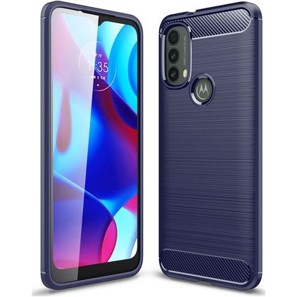 Mobigear Brushed Slim Motorola Moto E30 Flexibilní TPU Zadní kryt - Modrá