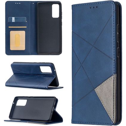 Mobigear Rhombus Slim Samsung Galaxy S20 FE Etui z klapką - Niebieski