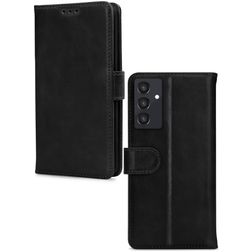 Mobilize Wallet Samsung Galaxy A55 Piel auténtica Funda tipo libro Cartera - Negro