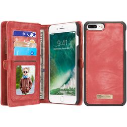 CaseMe 008 iPhone 8 Plus Case Detachable 2-in-1 Wallet Case Wallet - Red