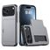 Mobigear Card iPhone 18 Pro Hard Case Back cover Shockproof with Card Holder - Grey
