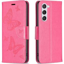 Mobigear Butterfly Samsung Galaxy S23 Cover a libro portafoglio - Magenta