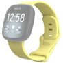 Mobigear Sport Dual Bracelete Silicone Fecho de pino e passador para Fitbit Versa 3 - Amarelo