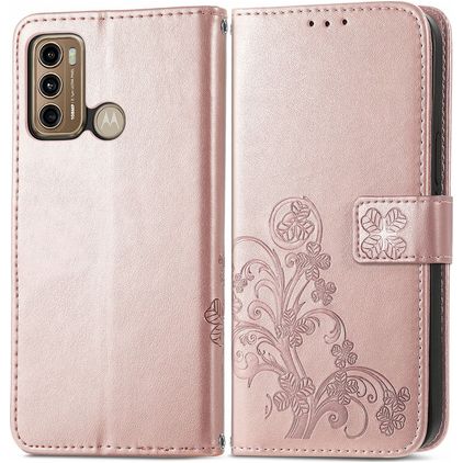 Mobigear Clover POCO X3 GT Funda tipo libro Cartera - Oro rosa