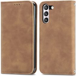 Mobigear Retro Slim Samsung Galaxy S21 FE Capa livro Carteira - Castanho