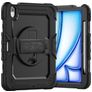 Xccess Survivor Essential iPad Air 11 tuuman (2024) Kova muovi / Silikoni Suojakuori + Kynänpidike + Teline - Musta