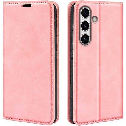 Mobigear Retro Slim Samsung Galaxy S24 FE Plånboksfodral med sedelfack - Rosa