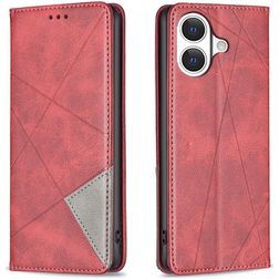 Mobigear Rhombus Slim iPhone 17 Cover a libro - Rosso