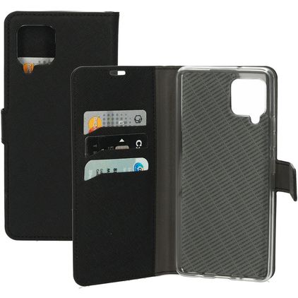 Mobiparts Saffiano Wallet Samsung Galaxy A42 Capa livro Carteira - Preto