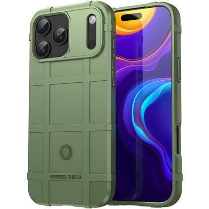 Mobigear Rugged Shield iPhone 18 Pro Max TPU flexível Capa traseira Antichoque - Verde