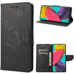 Mobigear Butterfly Samsung Galaxy M53 Wallet case - Black