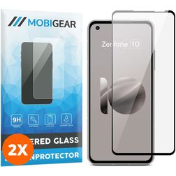 Mobigear Premium ASUS Zenfone 10 Cristal templado Protector de pantalla - Compatible con fundas - Negro (pack de 2)