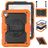 Mobigear SureGrip Xtreme iPad 11 (2025) Plastica rigida / Silicone Back cover + Tracolla + Supporto - Nero / Arancione