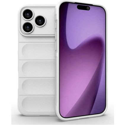 Mobigear Bumpy iPhone 18 Pro Max TPU flexível Capa traseira - Branco