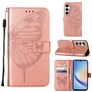 Mobigear Butterfly Samsung Galaxy A35 Funda tipo libro Cartera - Oro rosa