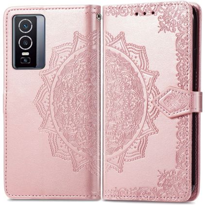 Mobigear Mandala Vivo Y76 Funda tipo libro Cartera - Oro rosa