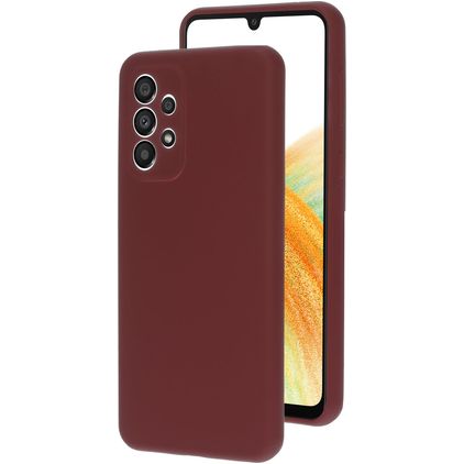Mobiparts Samsung Galaxy A33 Silikon Etui plecki - Plum Red