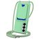 Mobigear Lanyard Card Samsung Galaxy S26 Plus Silicone Capa com cordão e porta-cartões - Verde