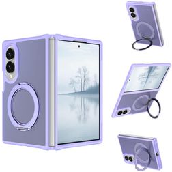 Mobigear 360 Rotating Ring Samsung Galaxy Z Fold 8 Ultra MagSafe Plástico rígido Capa traseira com anel - Roxo