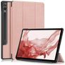 Mobigear Tri-Fold Samsung Galaxy Tab S9 Plus Lompakkokotelo + Kynänpidike - Ruusukulta