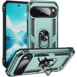 Mobigear Armor Ring Google Pixel 10 Pro XL Hardcase Etui plecki Wstrząsoodporne z pierścieniem - Zielony