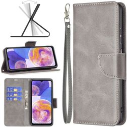 Mobigear Excellent Samsung Galaxy A23 Capa livro Carteira - Cinzento