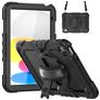 Mobigear SureGrip Xtreme iPad 11 (2025) Cover Hård plast / Silikone Bagsidecover + Skulderrem + Stander - Sort