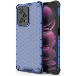 Mobigear Honeycomb POCO X5 Pro Hårdt Bagsidecover Stødsikkert - Blå