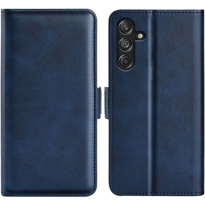 Mobigear Slim Magnet Samsung Galaxy M55 Lompakkokotelo + Setelitasku - Tummansininen