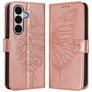 Mobigear Butterfly Samsung Galaxy A27 Lompakkokotelo + Setelitasku - Ruusukulta