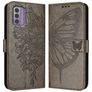 Mobigear Butterfly Nokia G42 Pungetui med Seddelrum - Grå