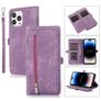 Mobigear Zipper iPhone 14 Pro Funda tipo libro Cartera - Morado