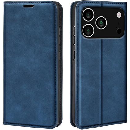 Mobigear Retro Slim iPhone 18 Pro Max Lompakkokotelo + Setelitasku - Tummansininen