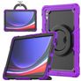 Mobigear RingGuard Samsung Galaxy Tab S10 Ultra Funda Plástico rígido / Silicona Carcasa + Portalápices + Correa bandolera + Soporte - Morado