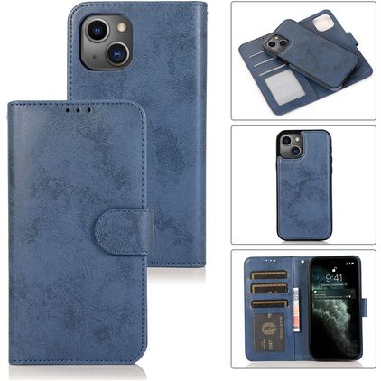 Mobigear Wallet iPhone 13 Case Detachable 2-in-1 Wallet Case Wallet - Dark Blue
