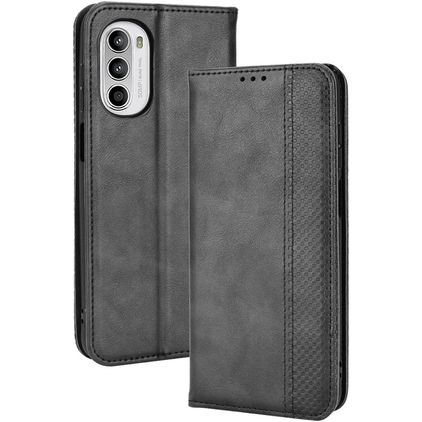 Mobigear Sensation Motorola Moto G52 Lompakkokotelo + Setelitasku - Musta