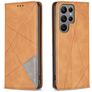 Mobigear Rhombus Slim Samsung Galaxy S25 Ultra Cover a libro - Cognac