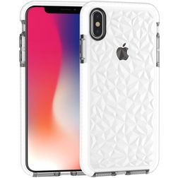 Mobigear Diamond iPhone XS Max Plástico rígido Capa traseira - Branco / Transparente