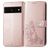 Mobigear Clover Google Pixel 7 Pungetui med Seddelrum - Rosaguld