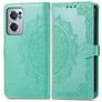 Mobigear Mandala OnePlus Nord CE 2 Plånboksfodral med sedelfack - Grön